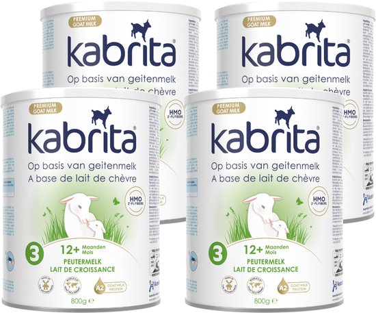 Kabrita 3 Peutermelk Multipack - Geitenmelk Flesvoeding vanaf 12 maanden - 4x800g - voordeelverpakking van Merkloos
