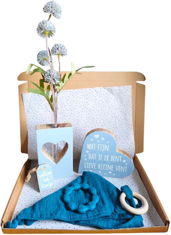 Kado2you - Babypakket - blauw - kraam cadeau - collega - felicitatie - familie - Babypakket - baby - kraam cadeau - collega - felicitatie - familie - babyshower - luierfuif - kraamschudden - geboortefeest - kraamfeest - babyborrel -