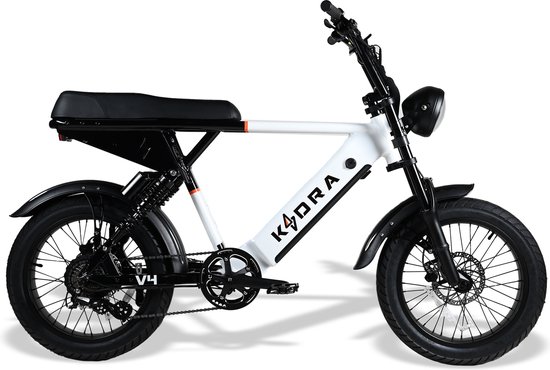 Kadrabikes V4 Arctic White - Elektrische Fatbikes - Elektrische Fiets - 250 Watt - Ebike - Dubbel Geveerd van Kadrabikes
