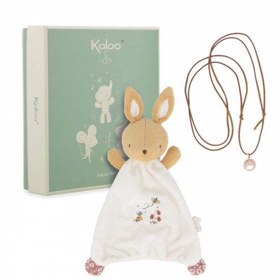 Kaloo - Bola En Konijn Cadeauset - Om Baby Gerust Te Stellen Met Geluid - Bola Ketting Voor De Moeder En Een Konijnen Knuffel Met Bola In Het Hoofdje Voor De Baby - In Geschenkverpakking van Merkloos