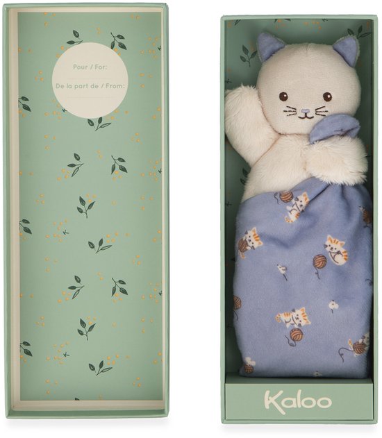Kaloo Carre Douceur - Knuffeldoek Kat Lila van Merkloos