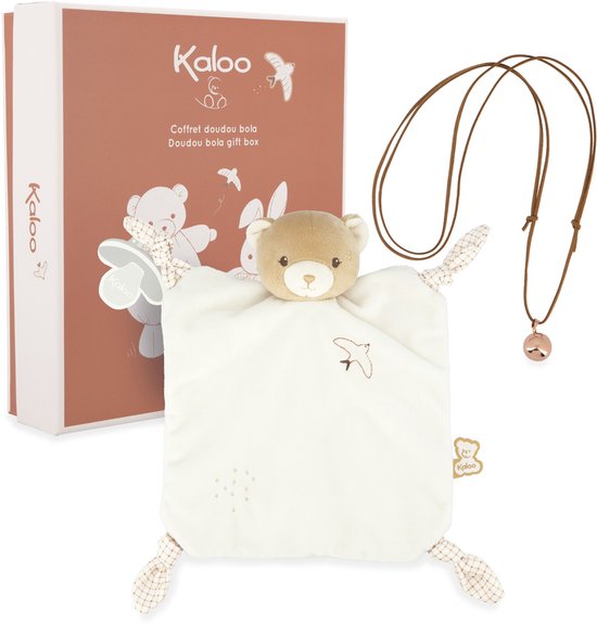 Kaloo Home - Babygeschenkset - Knuffeldoekje en ketting - Kleur crème van Merkloos