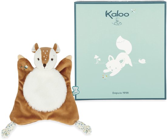 Kaloo knuffeldoekje Nathan het Hertje - ultra zacht comforter 24 cm. van Merkloos