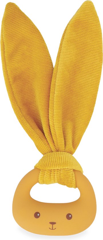 Kaloo Lapinoo - Bijtring Konijn Oker - Gemaakt Van Siliconen - Met 2 Verschillende Texturen: De Voorkant Is Glad En De Achterkant Heeft Nopjes Om De Eerste Tandjes Door Te Laten Komen En Pijnlijk Tandvlees Te Masseren van Kaloo