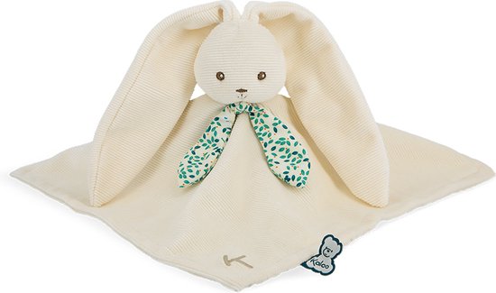 Kaloo Lapinoo - Doudou Konijn Crème - Knuffeldoekje Bestaande Uit Twee Materialen, Eén Kant Ribfluweel En Eén Kant Katoen - Dankzij De Lange Oren Kun Je Hem Overal Ophangen Om Hem Te Bewaren En Nooit Te Verliezen - In Een Mooie Geschenkdoos van Kaloo