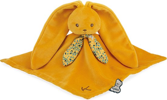 Kaloo Lapinoo - Doudou Konijn Oker - Knuffeldoekje Bestaande Uit Twee Materialen, Eén Kant Ribfluweel En Eén Kant Katoen - Dankzij De Lange Oren Kun Je Hem Overal Ophangen Om Hem Te Bewaren En Nooit Te Verliezen - In Een Mooie Geschenkdoos van Kaloo
