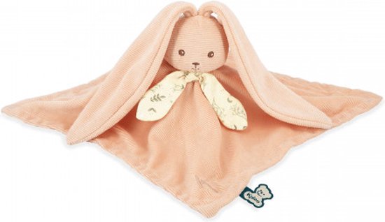 Kaloo Lapinoo - Doudou Konijn Perzik - Knuffeldoekje Bestaande Uit Twee Materialen, Eén Kant Ribfluweel En Eén Kant Katoen - Dankzij De Lange Oren Kun Je Hem Overal Ophangen Om Hem Te Bewaren En Nooit Te Verliezen - In Een Mooie Geschenkdoos van Kaloo