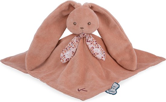 Kaloo Lapinoo - Doudou Konijn Terracotta - Knuffeldoekje Bestaande Uit Twee Materialen, Eén Kant Ribfluweel En Eén Kant Katoen - Dankzij De Lange Oren Kun Je Hem Overal Ophangen Om Hem Te Bewaren En Nooit Te Verliezen - In Een Mooie Geschenkdoos van Kaloo