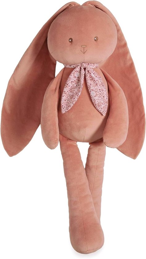 KALOO Lapinoo - hazenbroek - grote pluche konijn - zeer zacht corduroy fluweel - kleur terracotta - 80 cm - K218018