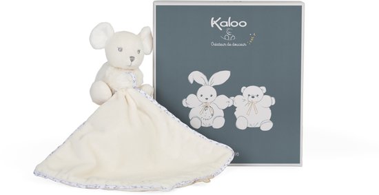 Kaloo Perle - Knuffeldoek - Muis - Kleur crème - Babyknuffel van Merkloos