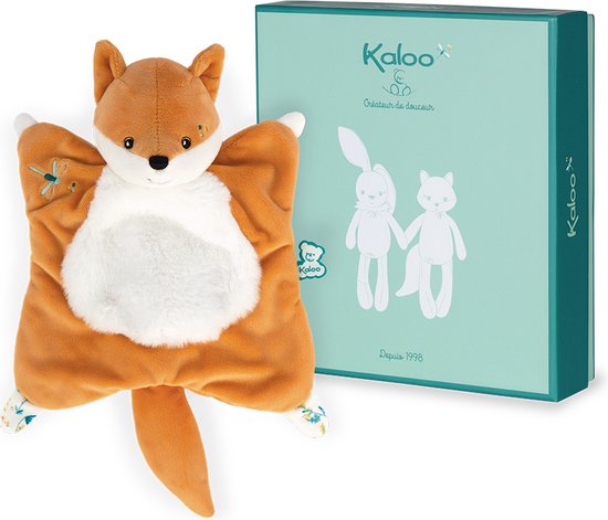 Kaloo - Vos Doudou Leonard - Knuffeldoekje 20 Cm - Vulling Van Gerecycled Polyester - Geleverd In Mooie Cadeauverpakking van Kaloo