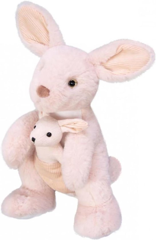 Kangoeroe Knuffel - Pluche Dier - Knuffelen - Wasbaar op 30 graden - 30 cm - Beige van Merkloos