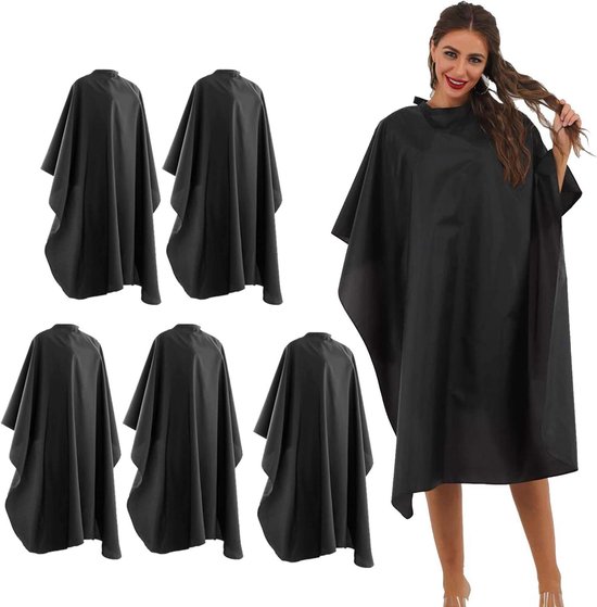 Kapperscape Professioneel - Salon Cape - Haar Knippen - Licht en Sneldrogend - 150 x 120 cm - Zwart