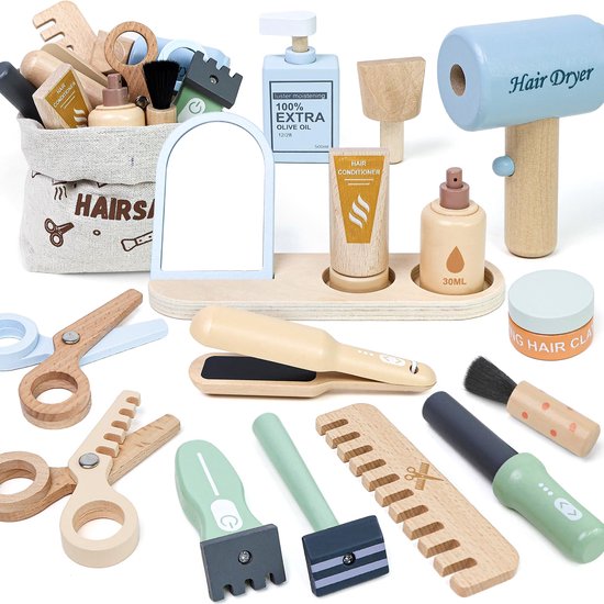 Kapperskoffer - Met Föhn - Talrijke Kappers- en Styling-accessoires - Speelgoed Voor Kinderen Vanaf 3 Jaar