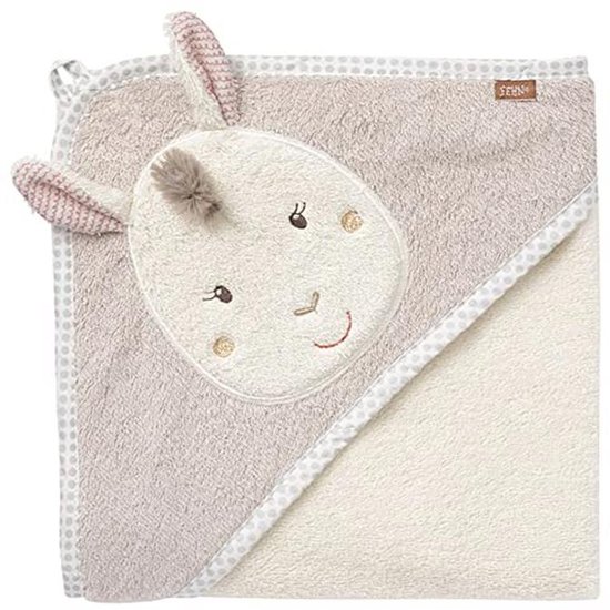 Kapuzenbadetuch voor Baby's - Schattige Lama Motief - 80 x 80 cm
