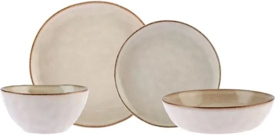 Karaca Aria Beige Serviesset 24-delig - Aria Reactive - Beige