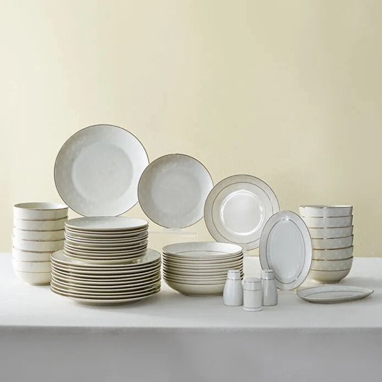 Karaca Elegance Bone Mandarin - 53-Delige Serviesset voor 12 Personen - Goud - Moderne Dinerset