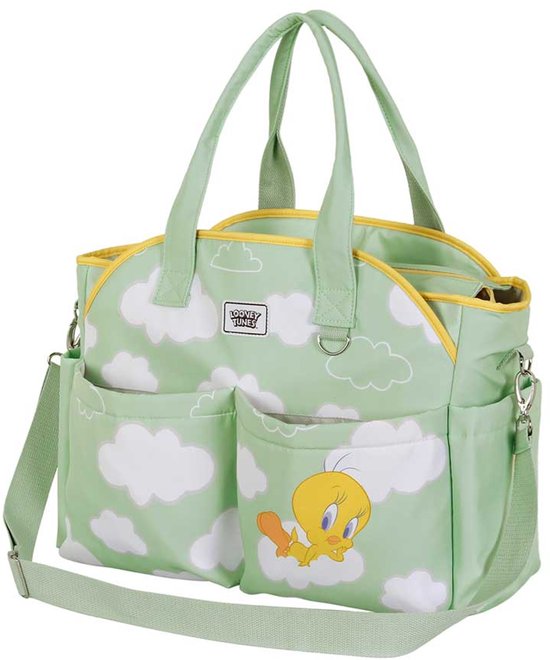 Karactermania - Looney Tunes - Tweety Baby Tas - Pracktische Luiertas voor de Kinderwagen - Groen van Merkloos