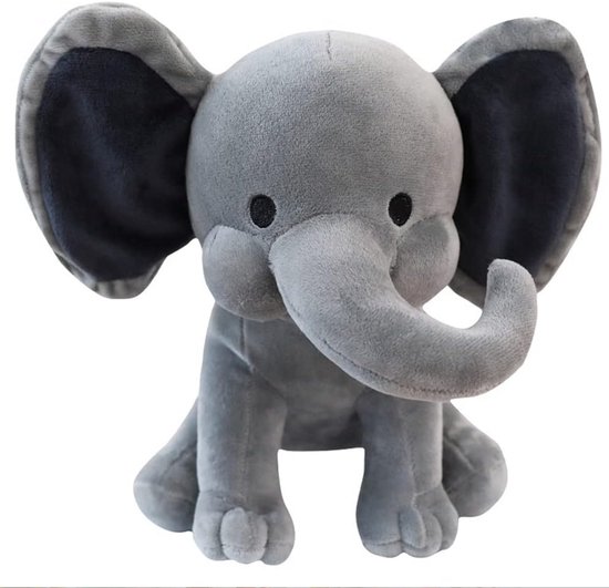 Kawaii Olifant Pluche Knuffeldier - 25 cm Zacht Pluche Speelgoed voor Baby's en Kinderen - Perfect voor Kamerdecoratie en Geschenken