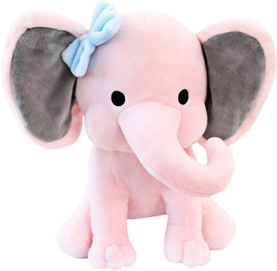 Kawaii Pluche Olifant Knuffel - 25 cm Pluche Speelgoed voor Baby's en Kinderen - Perfecte Kamerdecoratie van Merkloos