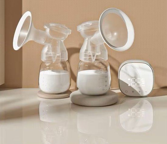 Kay - Elektrische dubbele borstkolf met 2x180 ml babyfles- 3 modus met 9 snelheden - Accu van Kay