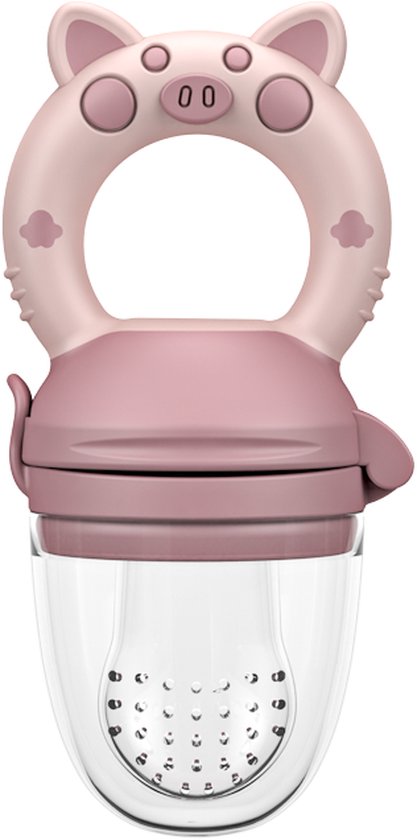 Kay - Fruitspeen inclusief bijtring - Roze. Geschikt voor baby's van 4 maanden en ouder - BPA-vrij van Kay