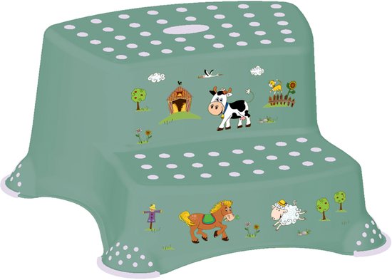 Keeeper kindertrappelkrukje 'Igor Grappige Boerderij', twee treden, groen van KEEEPER