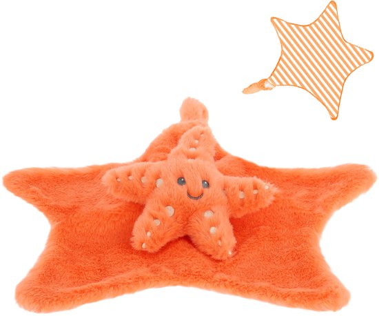 Keel Toys baby zeester knuffeldoekje - 32 cm - Dieren knuffelbeesten van Merkloos