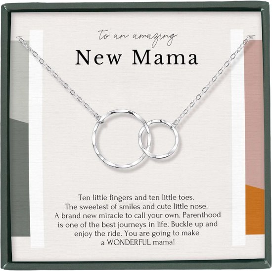 Ketting nieuwe mama - zilver van Merkloos