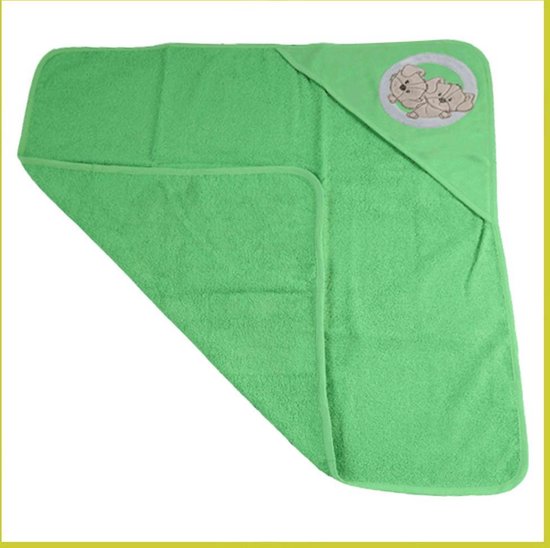 Kiboe badcape groen van Kidsboetiek