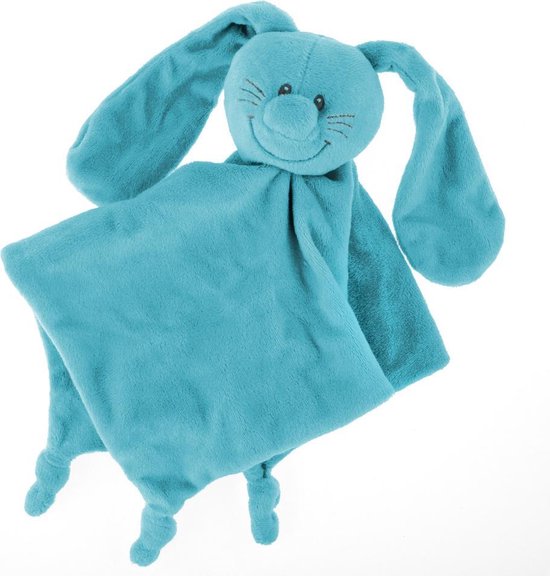 Kibooo Knuffeldoekje Konijn - Doudou - Blauw - 30x30 cm van Kibooo