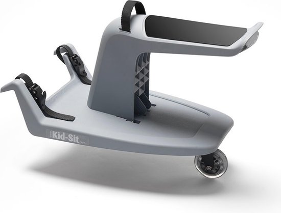 Kid-Sit Meerijdplankje - Universeel - Met Zitje - Buggyboard - Tot 4 jaar - Grijs van Kiddyloo