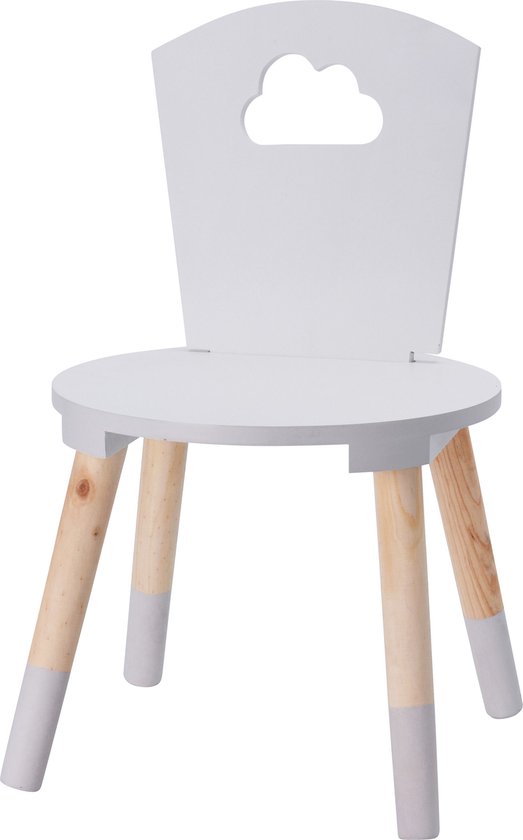 KidCollection Kinderstoeltje - 32 x 32 x 50 cm - Wit van KidCollection