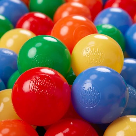 KiddyMoon Kinderballen Ø6 cm 100 Stuks - Speelballen voor Ballenbad - Baby Speelgoed - Perfecte Baby Ballenbak Ballen voor Kinderen - Geel Groen Blauw Rood Oranje van Merkloos
