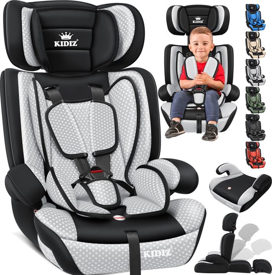 KIDIZ® kinderautostoeltje - kuip autostoeltje - 9 kg - 36 kg 1-12 jaar - groep 1/2 / 3 - universeel - goedgekeurd volgens ECE R44/04 - 6 verschillende kleuren - - Grijs van KIDIZ®