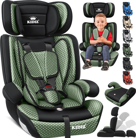 KIDIZ® kinderautostoeltje - kuip autostoeltje - 9 kg - 36 kg 1-12 jaar - groep 1/2 / 3 - universeel - goedgekeurd volgens ECE R44/04 - 6 verschillende kleuren - - Groen van KIDIZ®