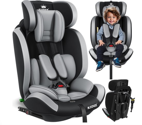 KIDIZ® Premium Kinderautostoel Groep 1+2+3, 9-36 kg, 5-punts veiligheidsgordel, auto van Merkloos