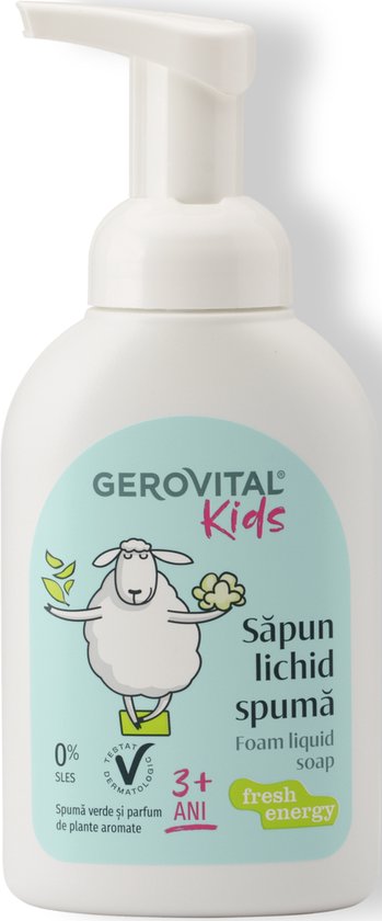 KIDS - Frisse Energie Groene kleur Schuimende Vloeibare Zeep - kinderen handzeep schuim - Aloë Vera-extract - Leeftijd 3 jaar+ - 300ml | KIDS van Merkloos