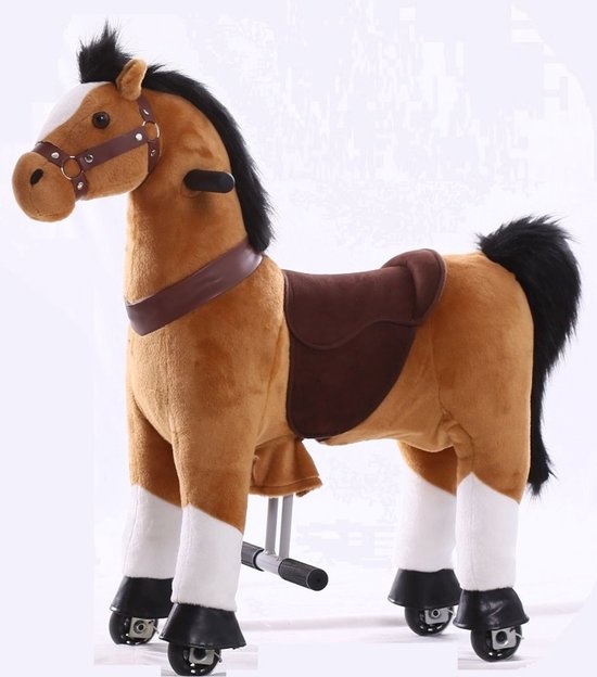 Kids-Horse Rijdend Speelgoed Paard - Benjamin TB-2007S - Bruin van Toysgarden
