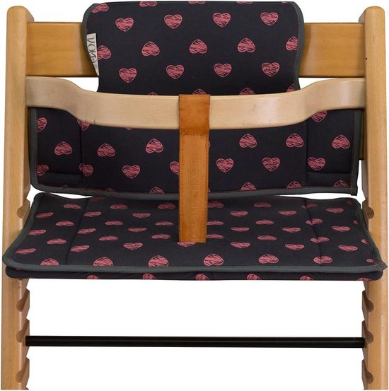 Kids Kussen Compatibel met Stokke Tripp Trapp - Fluor Heart - Zachte en Comfortabele Zitting van Koeka