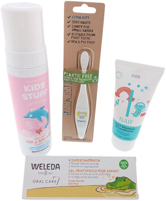 Kids Stuff Verzorging Cadeauset met Haar & Mondverzorging – Luxe Verzorgingsset | Wellness Giftbox | Verwen Cadeaupakket voor Iedereen van Kids Stuff