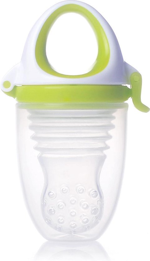 KidsMe Food Feeder Plus fruitspeen & sabbelzakje voor baby - Groen