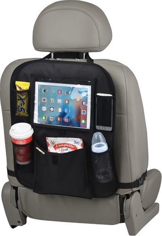 KidsPlaza.nl - Auto organizer met tablethouder - iPad houder - Zwart van KidsPlaza.nl