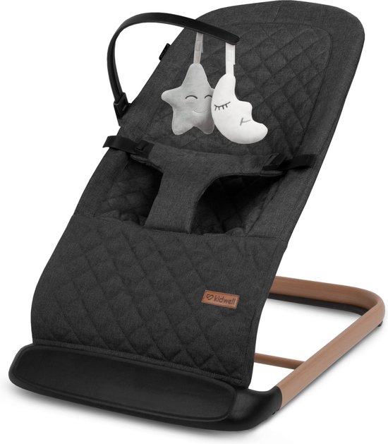 Kidwell Laro Wipstoel Zwart/Hout van Merkloos