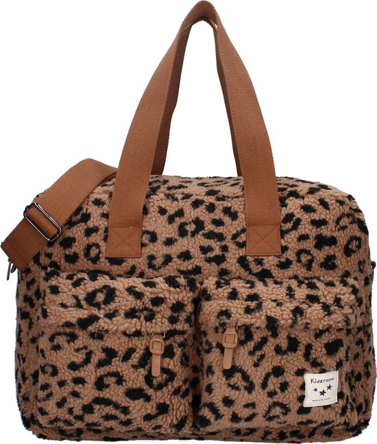 Kidzroom Care Carry Allure Luiertas - Beige - Teddy - Verschoonmatje - Verstelbare schouderband - Ophanglussen kinderwagen van Kidzroom