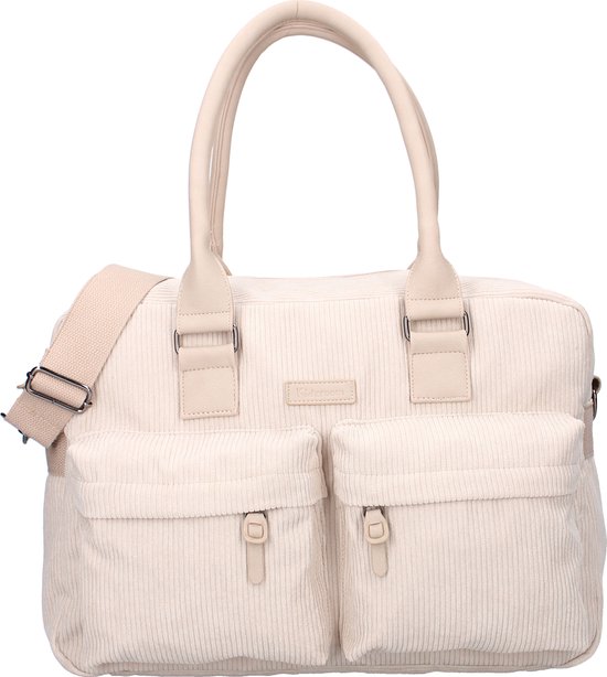 Kidzroom Care Dream And Laugh Luiertas - Beige - Verschoonmatje - Verstelbare schouderband - Ophanglussen kinderwagen van Kidzroom