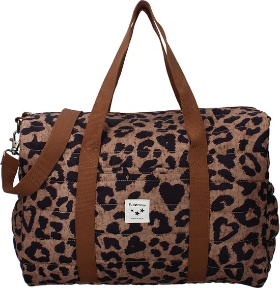 Kidzroom Luiertas Mini Mamas - Beige - Verschoonmatje - Verstelbare schouderband - Ophanglussen kinderwagen van Merkloos