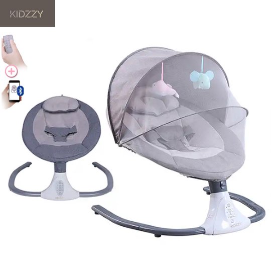 Kidzzy Baby Swing - Wipstoel Elektrisch - Schommelstoel - Elektrische Babyschommel - Bluetooth en Muziek - 4 Snelheden en Timer