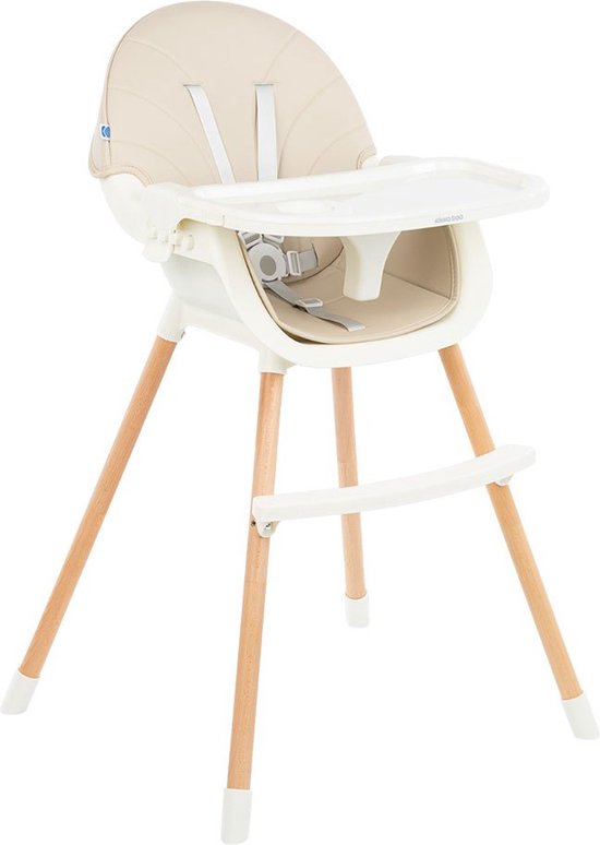 Kikkaboo 2 In 1 Nutri Wood Kinderstoel Voor Thuis Beige van Kikkaboo