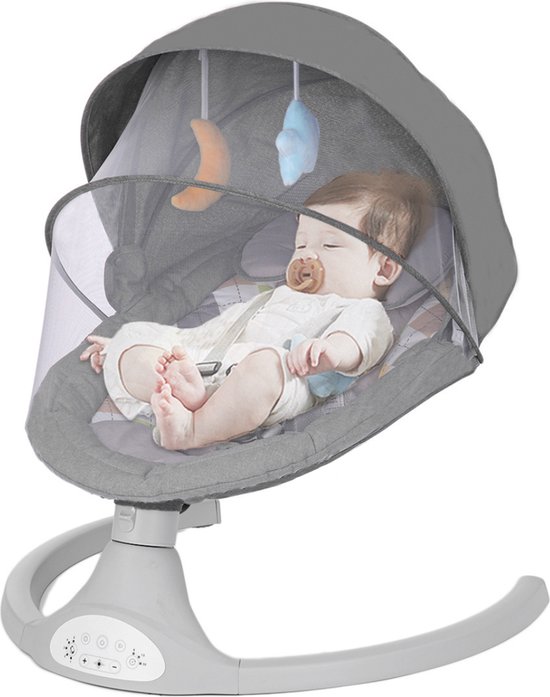 Kimbosmart Elektrisch Wipstoel - Afstandsbediening Bluetooth - Free Hands met 5 Trillingsamplitudes 3 Muziektijden met Muskietennet van Kimbosmart